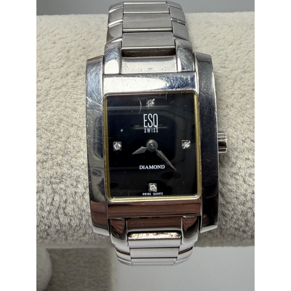 ESQ Diamond By Movado E5053 New Battery Ladies Watch‎ 21MM 6" Swiss Made